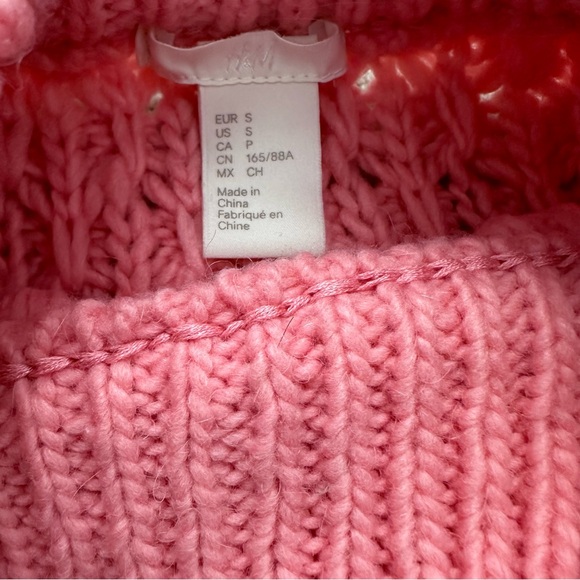 H&M pink balloon sleeve sweater - Picture 7 of 8